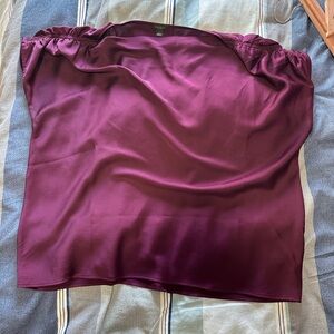 Ann Taylor Deep Purple Satin Top